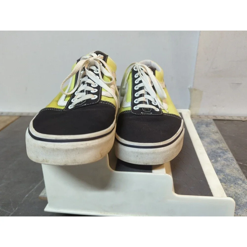 Vintage Vans Tennis Shoe Size 1Men’s US Checkered Sole W/ Lime Green/Yellow